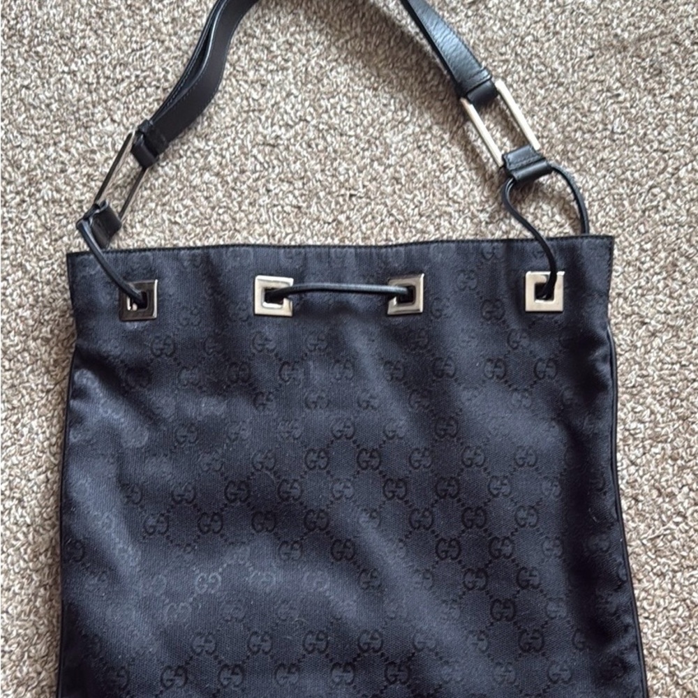 VINTAGE Gucci GG Canvas Shoulder Bag #46289
